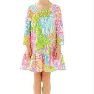 Lilly Pulitzer girls Ricca dress in Multi Lover's Coral size Large (8-10)